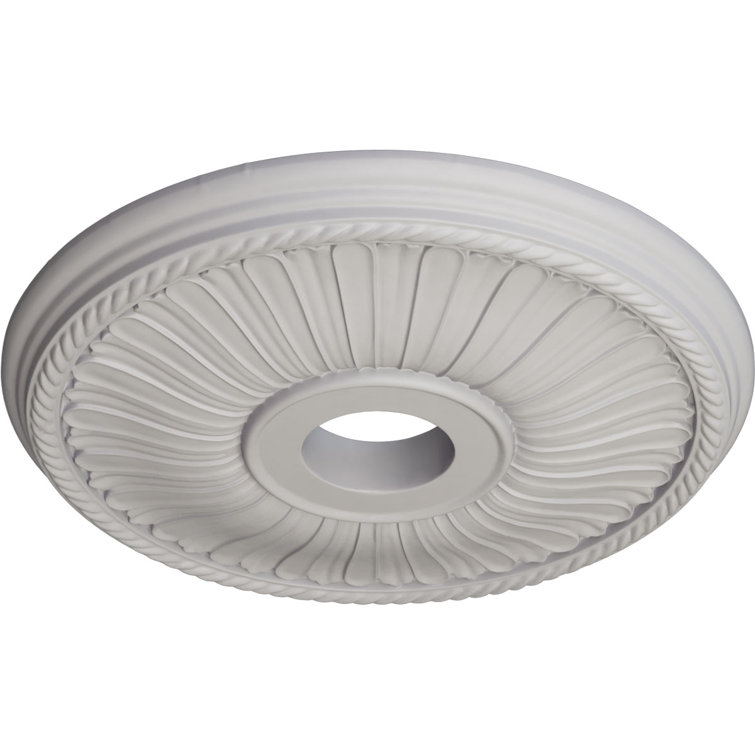 Ultra Pure White Hand-Painted Circular Ceiling Medallion