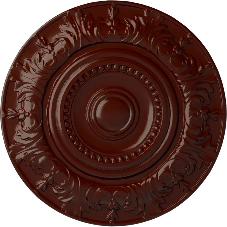 Brushed Mahogany 20" Ornate Urethane Ceiling Medallion