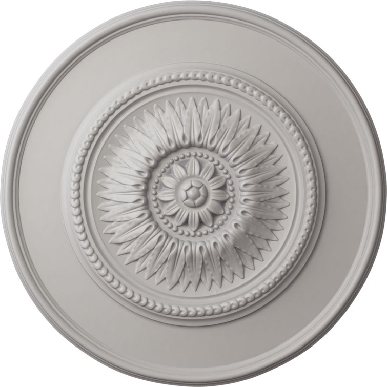 Ultra Pure White Floral Urethane Ceiling Medallion