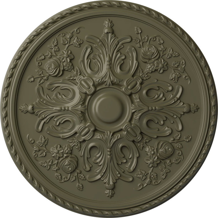 Bradford Painted Turtle Brass Polyurethane Ceiling Medallion