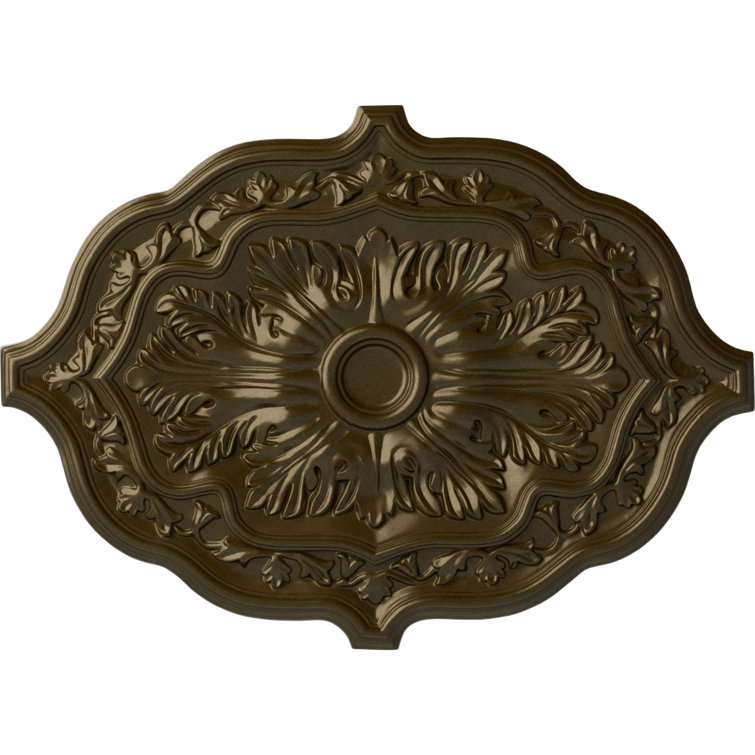 Pesaro Brass 36" x 26" Urethane Ceiling Medallion