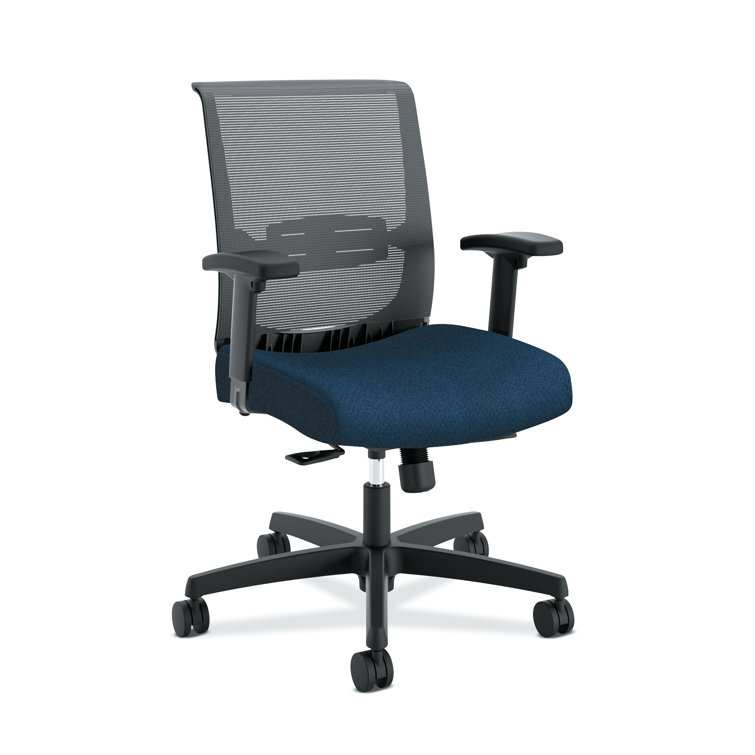 Convergence Navy Mesh Swivel Task Chair with Adjustable Arms