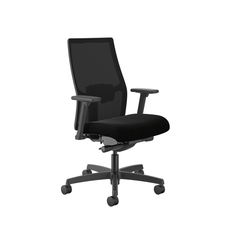 Adjustable Ignition 2.0 Mid-Back Black Mesh Task Chair with Swivel