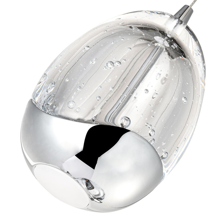 Venezia Chrome 7-Light Adjustable LED Teardrop Chandelier