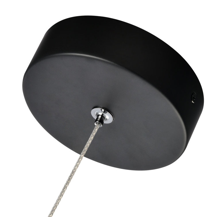 Artisan Deco Black Glass LED Pendant Light, 80" Energy Star