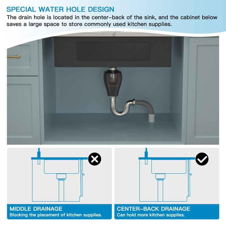 30'' Stainless Steel Single Bowl Workstation Kitchen Sink