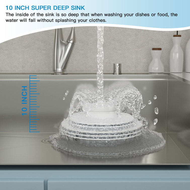 30'' Stainless Steel Single Bowl Workstation Kitchen Sink