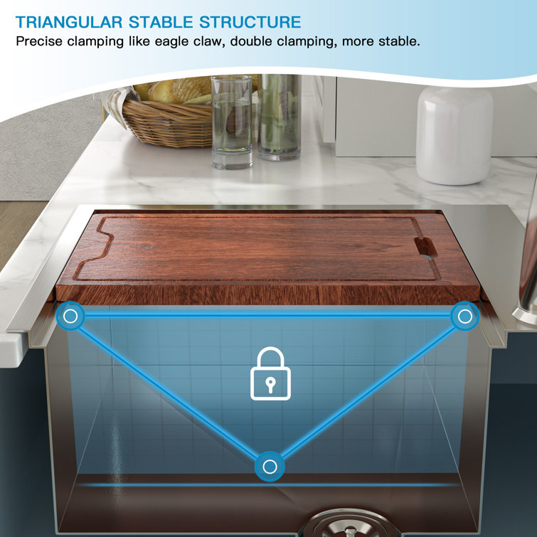 30'' Stainless Steel Single Bowl Workstation Kitchen Sink