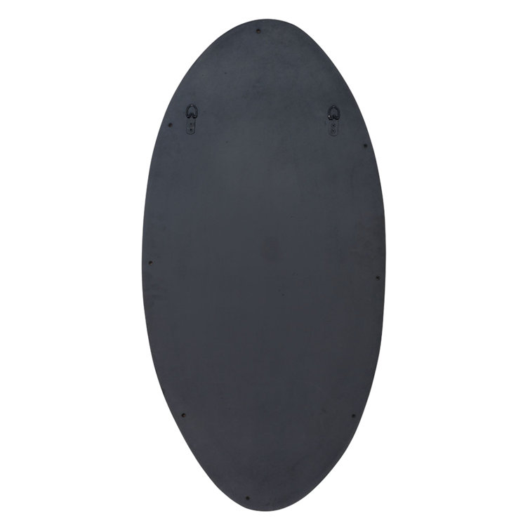Alora Asymmetrical Natural Mango Wood Oval Mirror