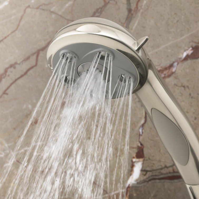 Medium Round Chrome Handheld Shower Head with Pulse Rain Spray