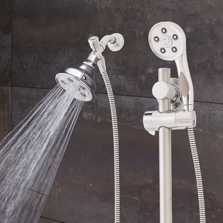 Caspian Polished Chrome Dual Head Adjustable Shower System