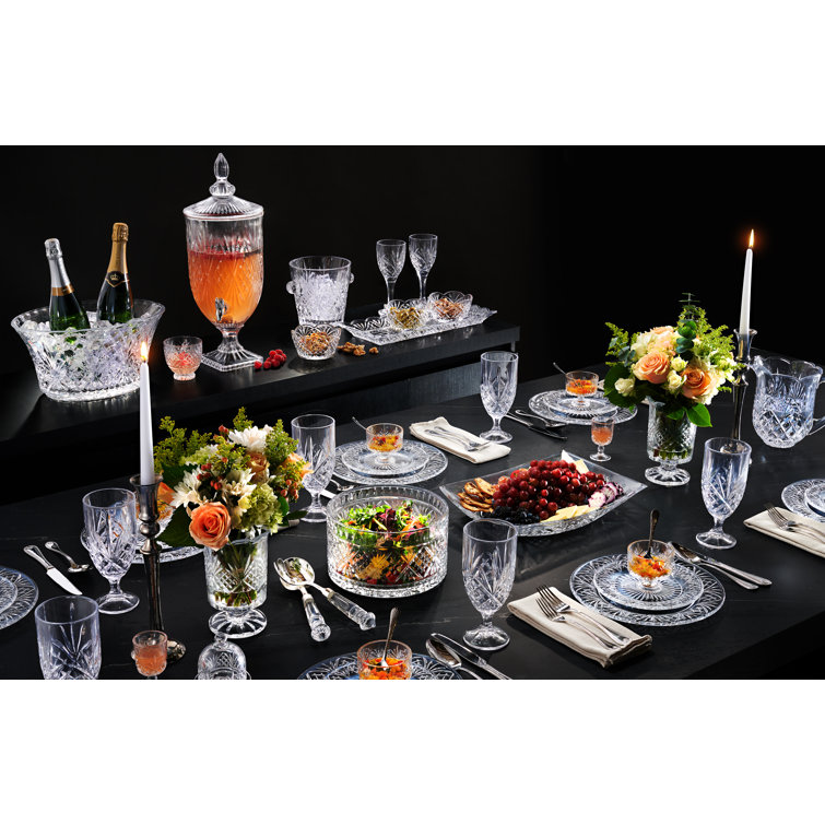 Godinger Dublin Crystal Cut Lowball Glass Set of Four