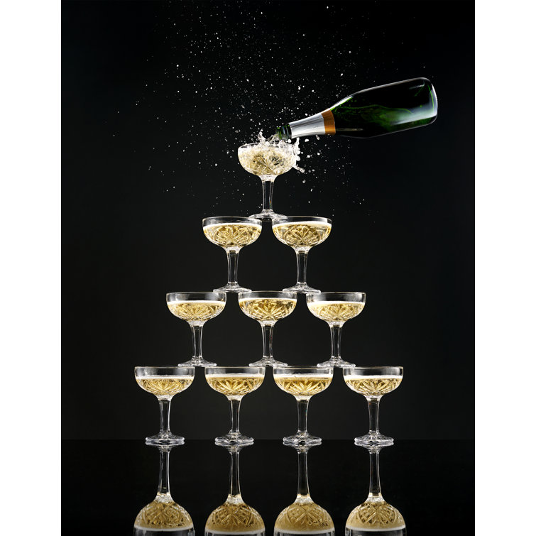 Dublin Crystal 6oz Champagne Coupe Glass Set of 4