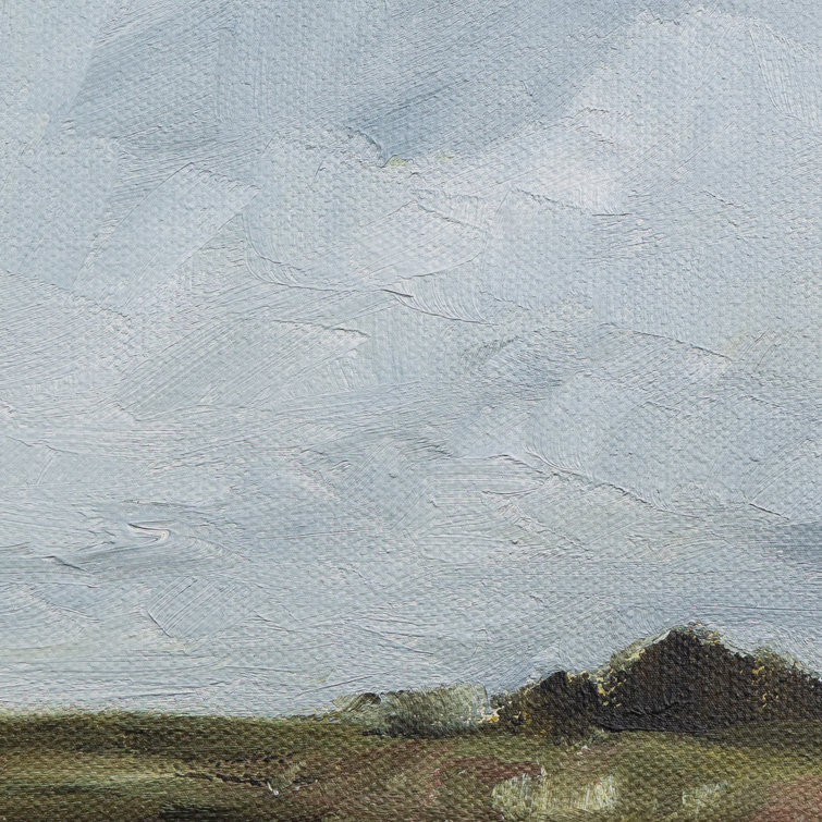 Farmland Landscape Canvas Print with Natural Maple Frame