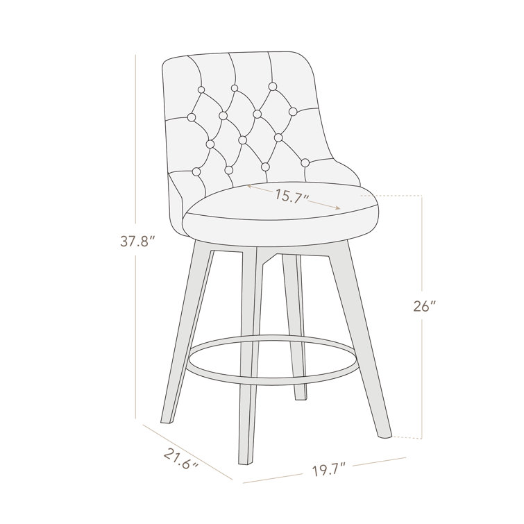 White Faux Leather Swivel Counter Stools with Black Legs