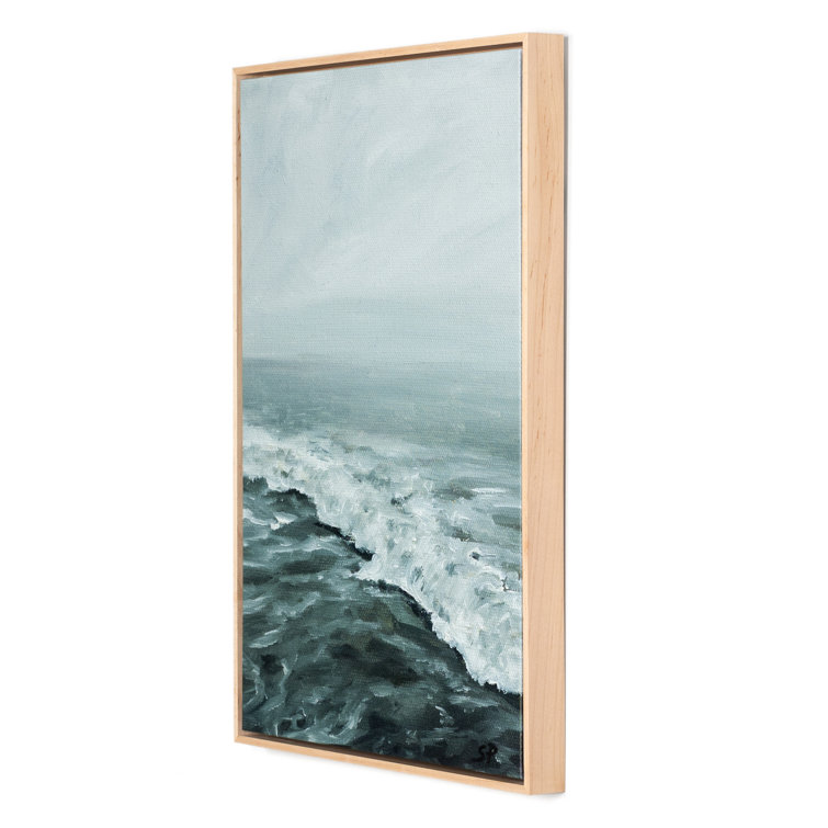 Morning Waves 48" x 36" Natural Maple Framed Canvas