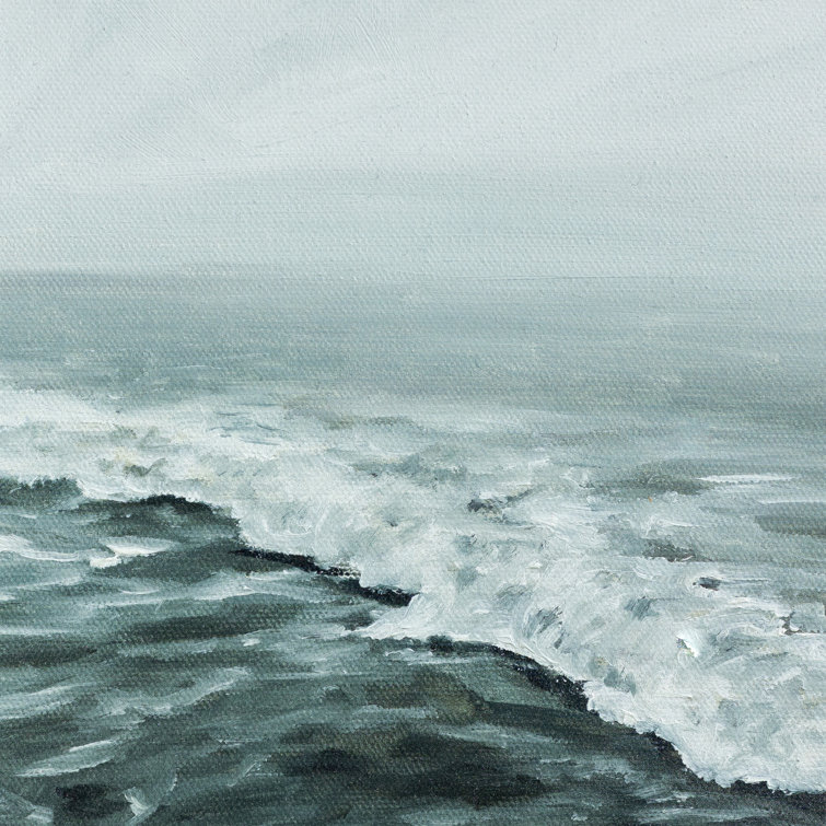 Morning Waves 48" x 36" Natural Maple Framed Canvas