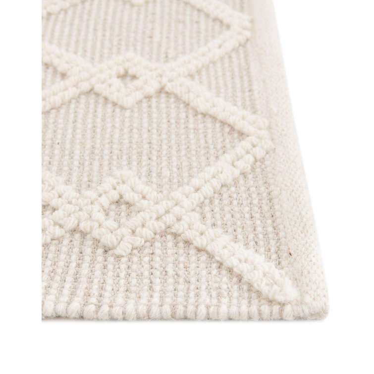 Vanilla Bean Geometric Wool 8' x 10' Area Rug