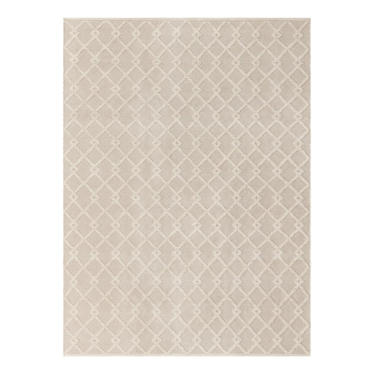 Vanilla Bean Geometric Wool 8' x 10' Area Rug