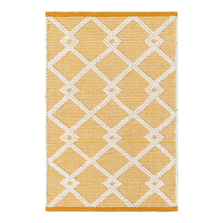 Dorset English Daisy Hand-Knotted Wool-Cotton Geometric Rug