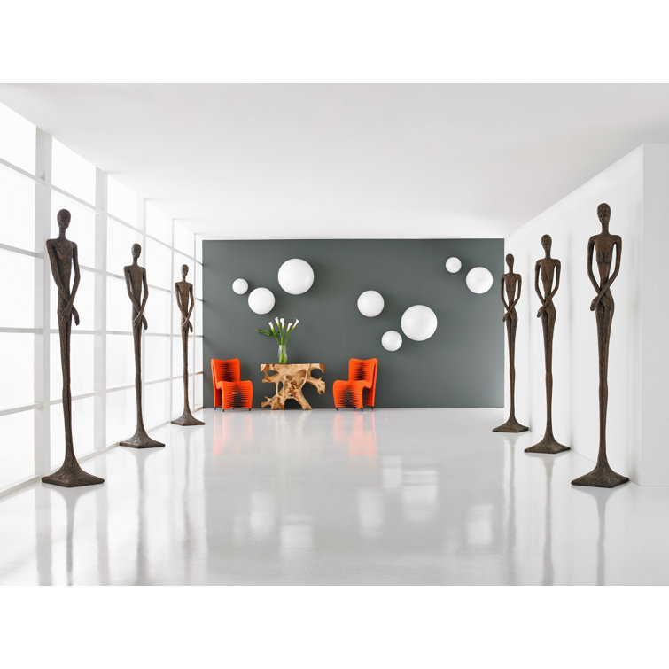 White Resin Circular Wall Decor for Indoor/Outdoor Use