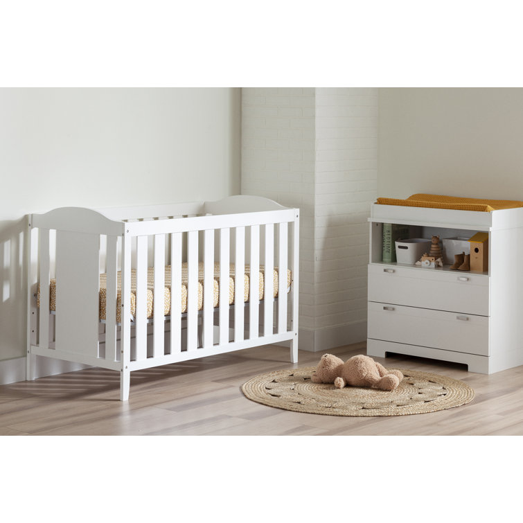 Soft Gray Laminated Particleboard Changing Table Dresser with Drawers