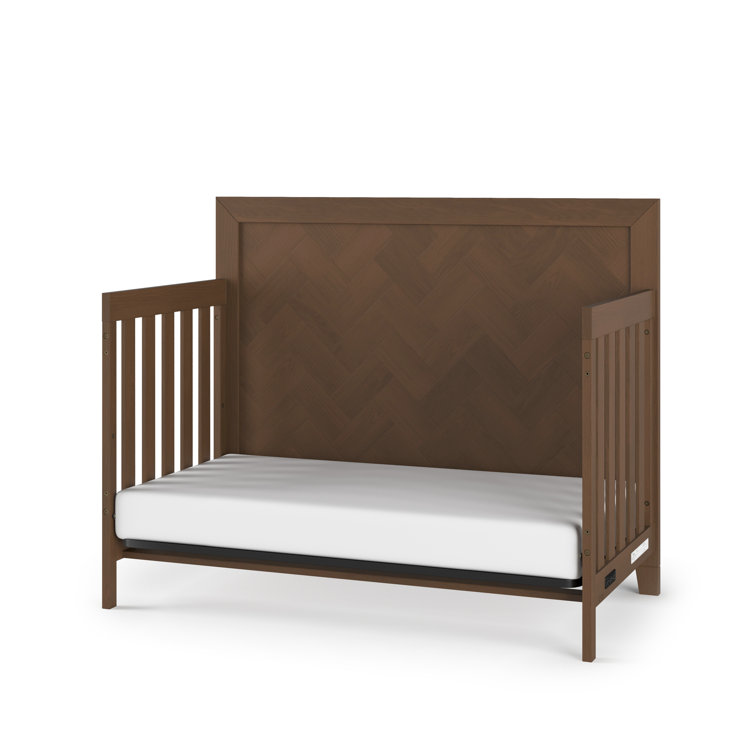 Kieran Toasted Chestnut Pine Wood 4-in-1 Convertible Crib