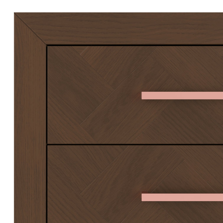 Toasted Chestnut 6-Drawer Double Dresser with Metal Pulls