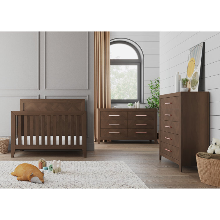 Toasted Chestnut 6-Drawer Double Dresser with Metal Pulls