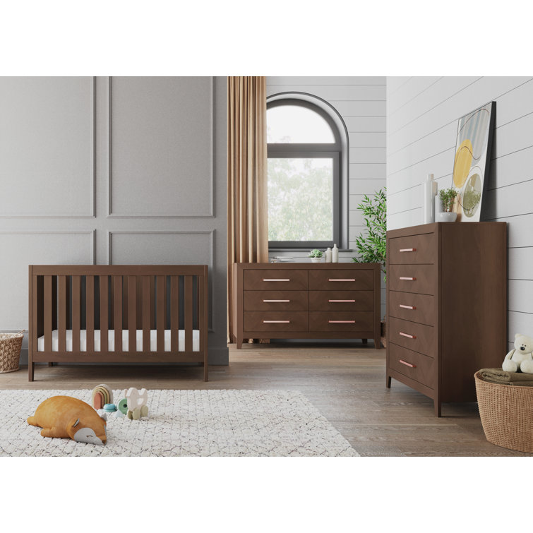 Toasted Chestnut 6-Drawer Double Dresser with Metal Pulls