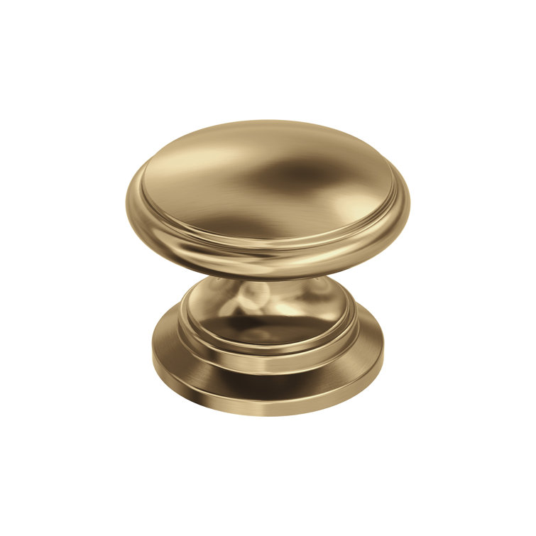 Champagne Bronze Round Traditional Cabinet Knob with Mounting Hardware