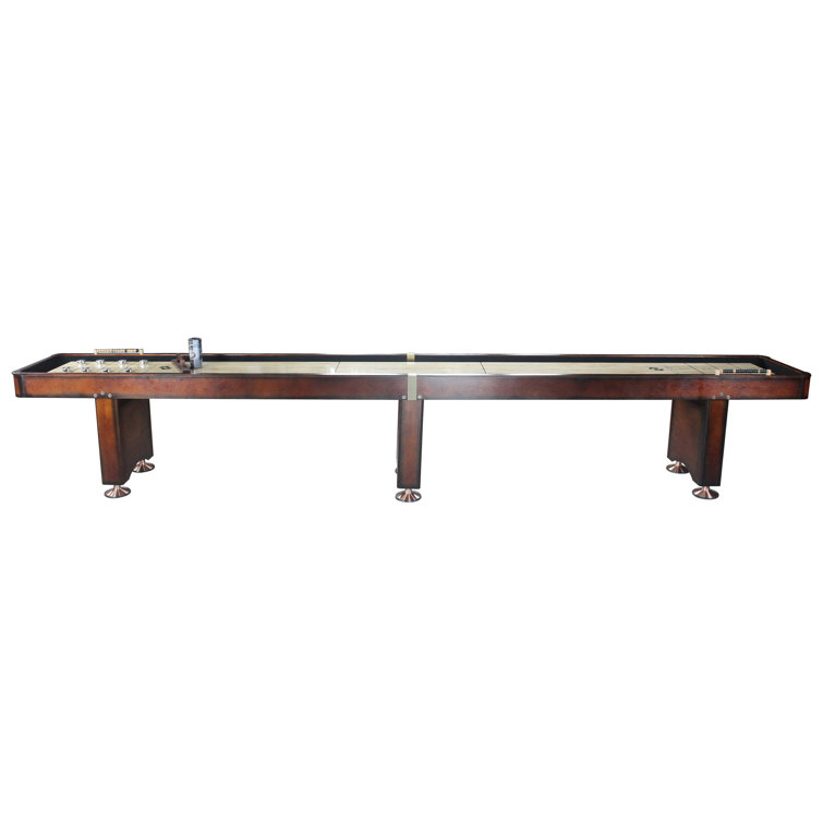 Georgetown Cherry 16 Ft Shuffleboard Table with Solid Wood Accents