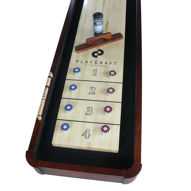 Georgetown Cherry 16 Ft Shuffleboard Table with Solid Wood Accents