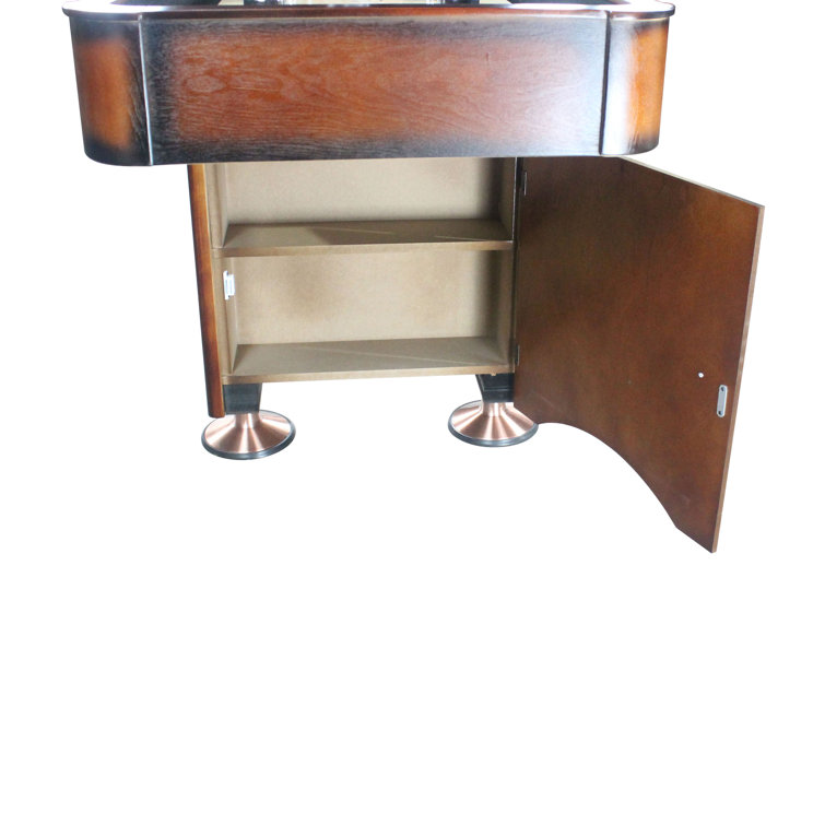 Georgetown Cherry 16 Ft Shuffleboard Table with Solid Wood Accents