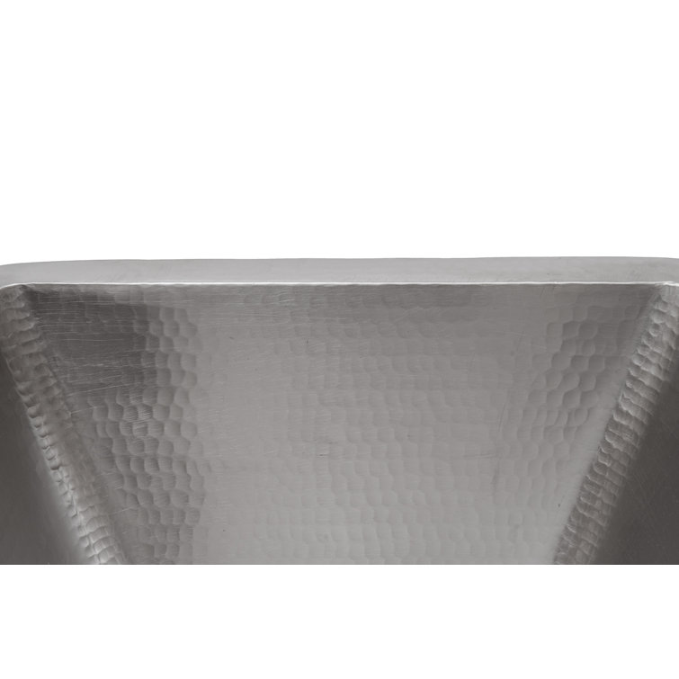 15" Square Hammered Nickel Bar/Prep Sink
