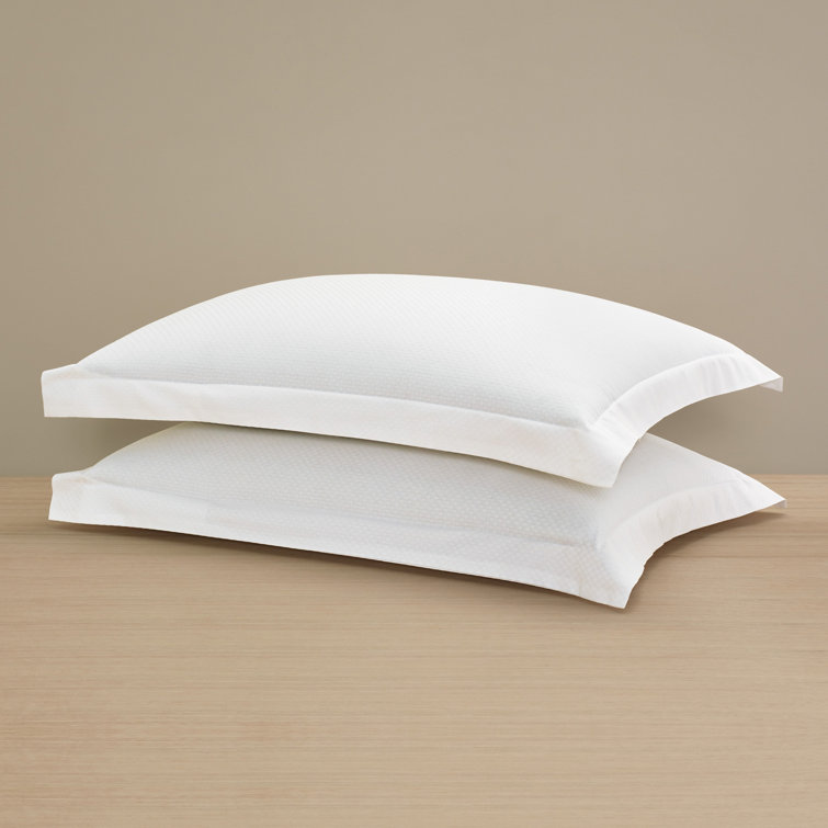 King Size White Cotton Pillow Sham Set