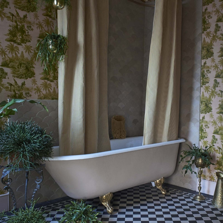 Blush and Green Sumatra Toile Jungle Wallpaper Roll