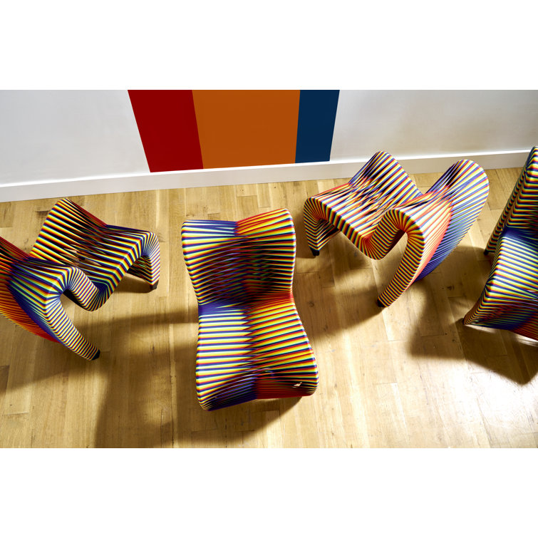 Rainbow Pride High-Back Upholstered Wood Side Chair