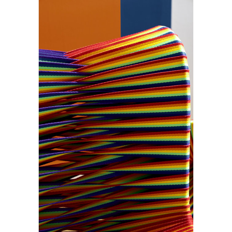 Rainbow Pride High-Back Upholstered Wood Side Chair