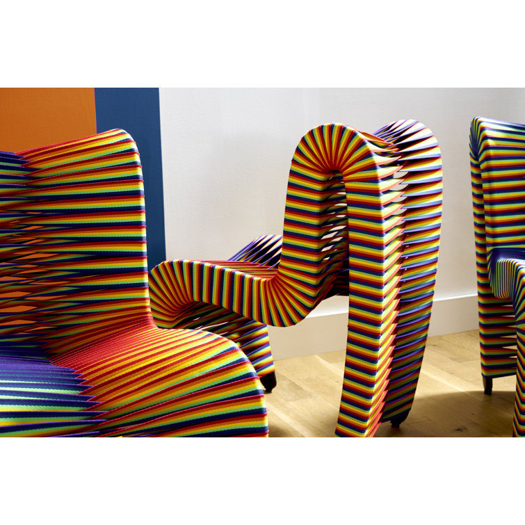 Rainbow Pride High-Back Upholstered Wood Side Chair