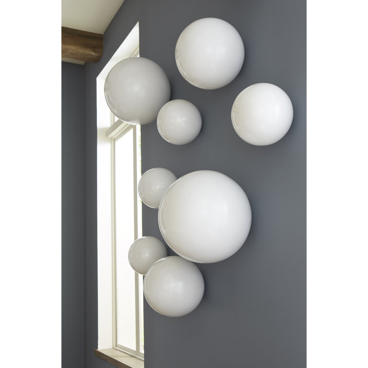 White Resin Circular Wall Decor for Indoor/Outdoor Use