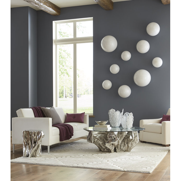 White Resin Circular Wall Decor for Indoor/Outdoor Use
