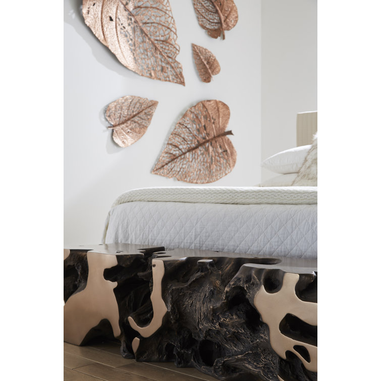 Contemporary Brown Solid Wood Freeform Bench