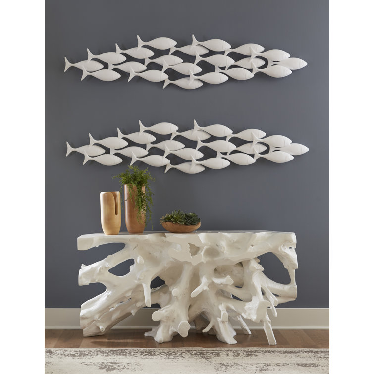 White Sculptural Root Console Table