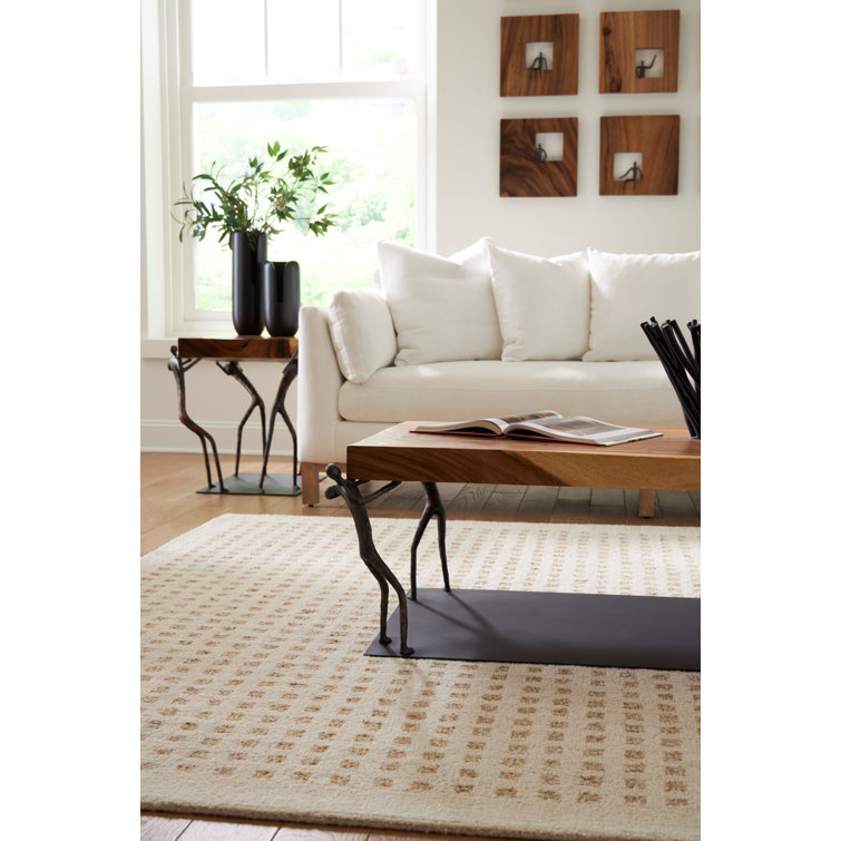 Atlas 55'' Brown and Black Transitional Rectangular Coffee Table
