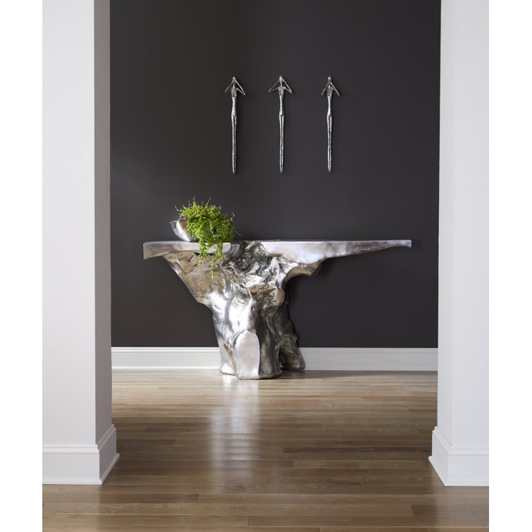 Silver Resin Contemporary No Evil Wall Art Set