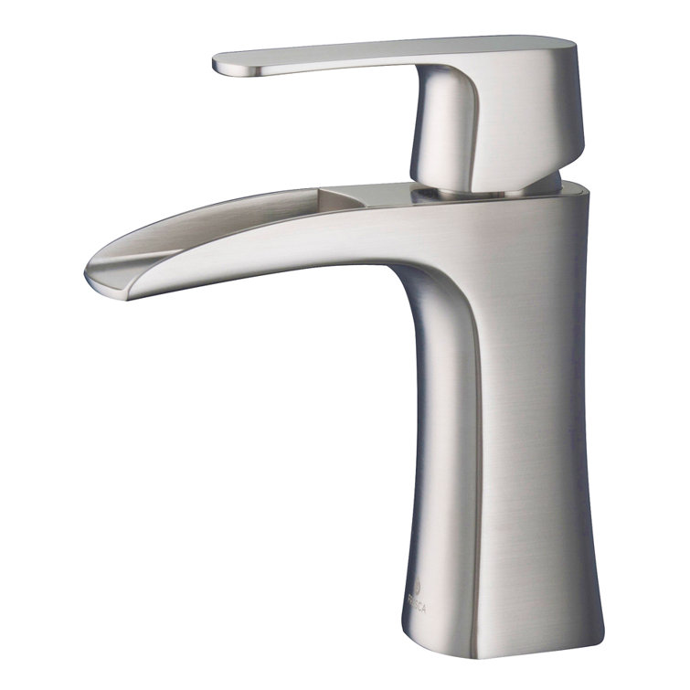 Brushed Nickel Single Hole Modern Bathroom Faucet with Brass