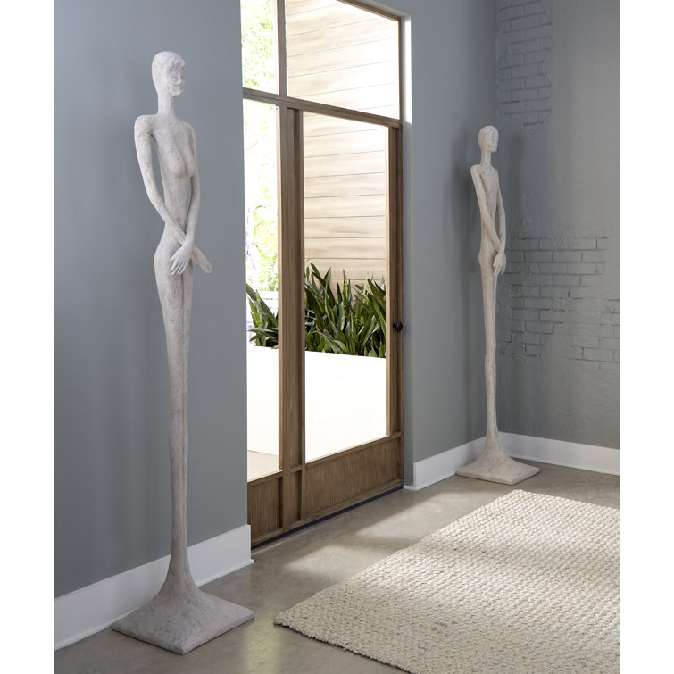 Contemporary White Resin Roman Stone 7' Male Statue