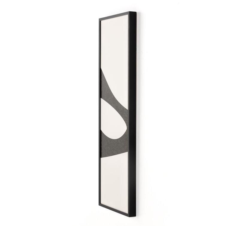 Organic Black and White Abstract Canvas Wall Art Set