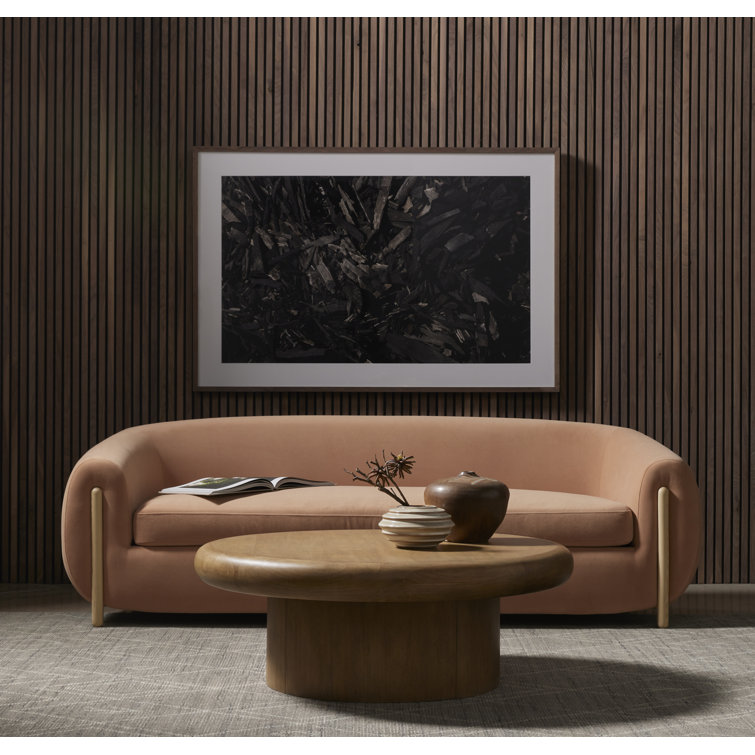 Contemporary Bolton 42" Round Burnished Wood Coffee Table